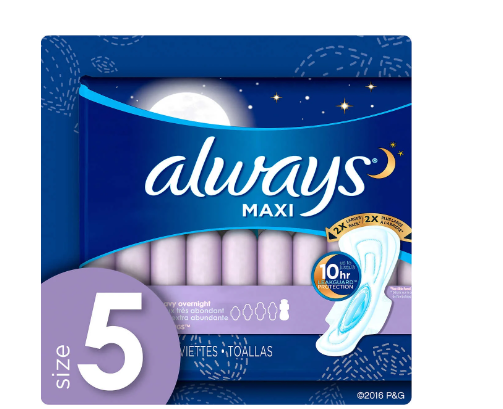 Always Maxi Extra Heavy Overnight Pads with Flexi-Wings