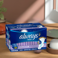 Always Maxi overnight pad showing the extra coverage