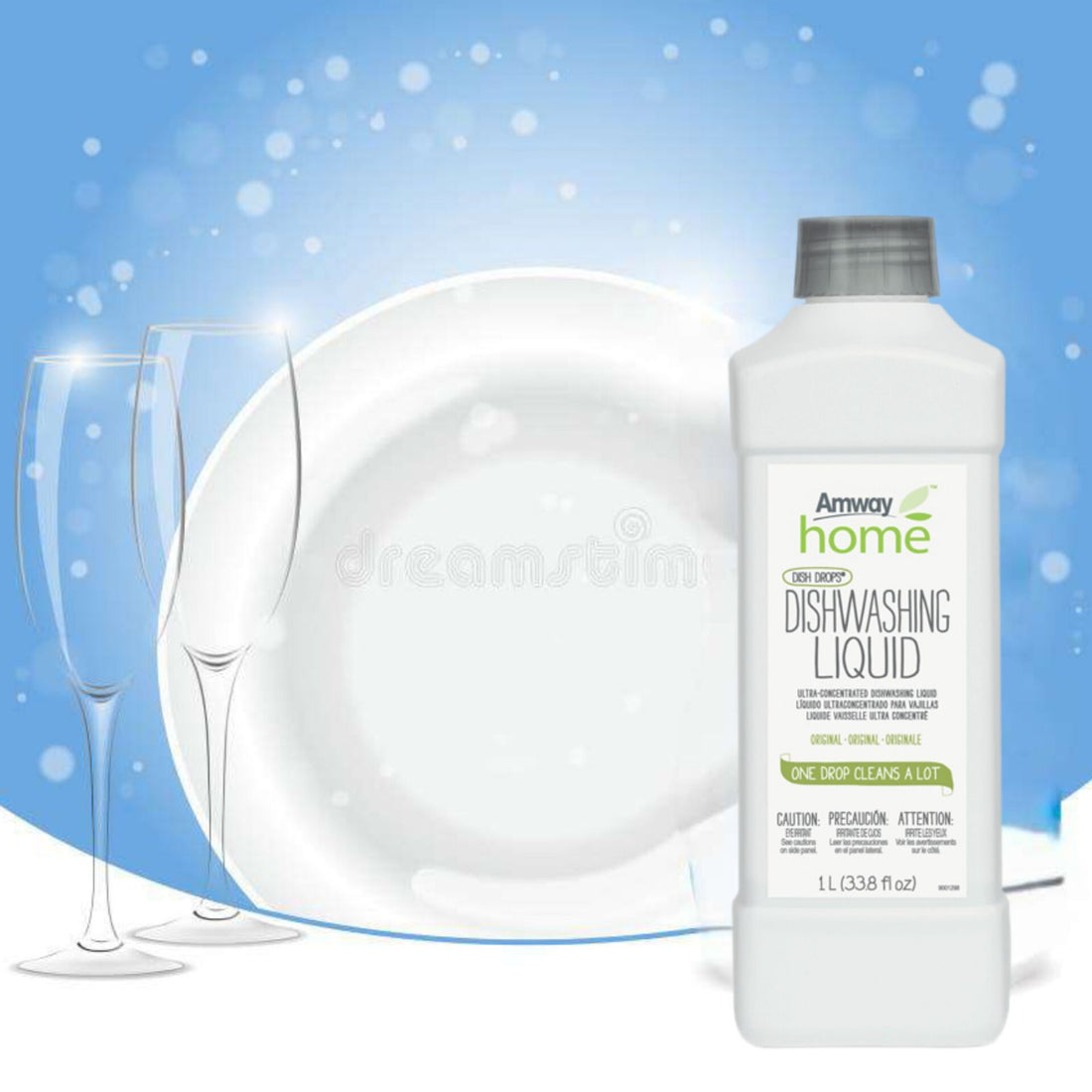 Amway Home Dish Drops Dishwashing Liquid 33.8 oz concentrate
