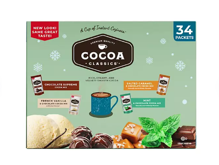 Assortment of Land O' Lakes hot cocoa flavors in a variety pack