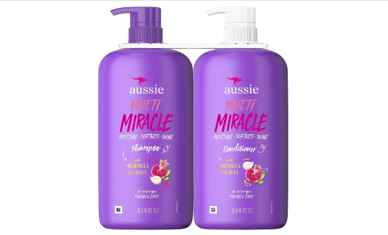 Aussie Multi Miracle Shampoo and Conditioner 2-pack with Pom and Shea Butter