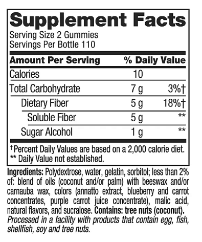 2-pack of Vitafusion Sugar-Free Fiber Gummies, 220 count per bottle – Digestive health supplement by Wakil Ahmed LLC, available at wakilahmed.com