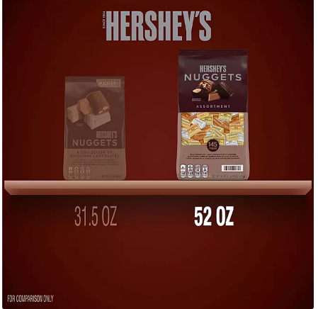 Individually wrapped HERSHEY'S NUGGETS assortment 145 pieces
