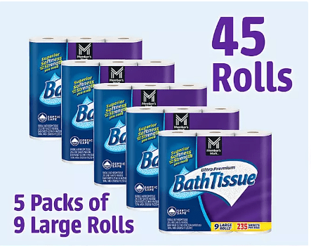 Ultra Premium Bath Tissue - 2 - Ply, 232 Sheets, 45 Rolls - Wakil Ahmed